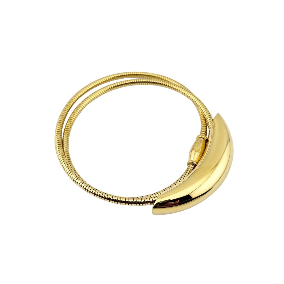 Waterproof Gold Choker – Sculpted Statement Collar