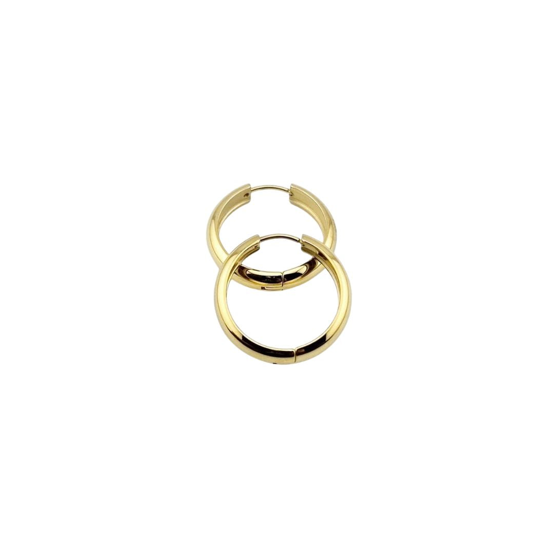 Hoop Earrings – 22mm Classic Gold-Tone Finish
